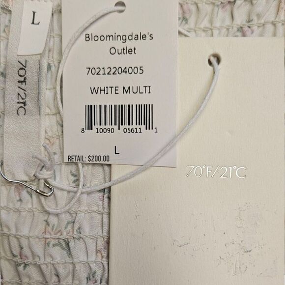 70/21 Floral Mini Dress with Bow Straps Size L - Picture 14 of 16